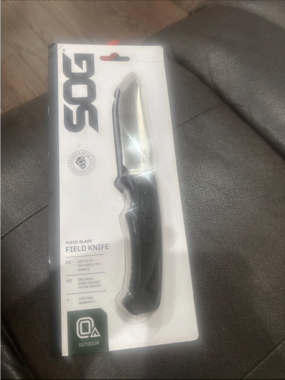 SOG Black Fixed Blade Field Knife - SOG